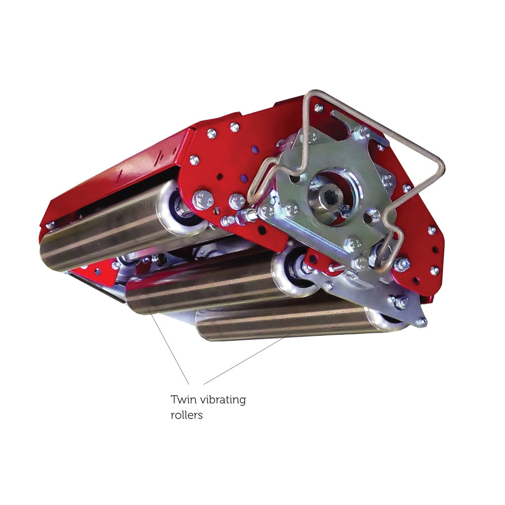 Twin vibrating rollers