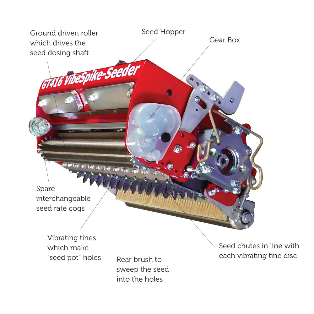 Ground driven roller which drives the seed dosing shaft